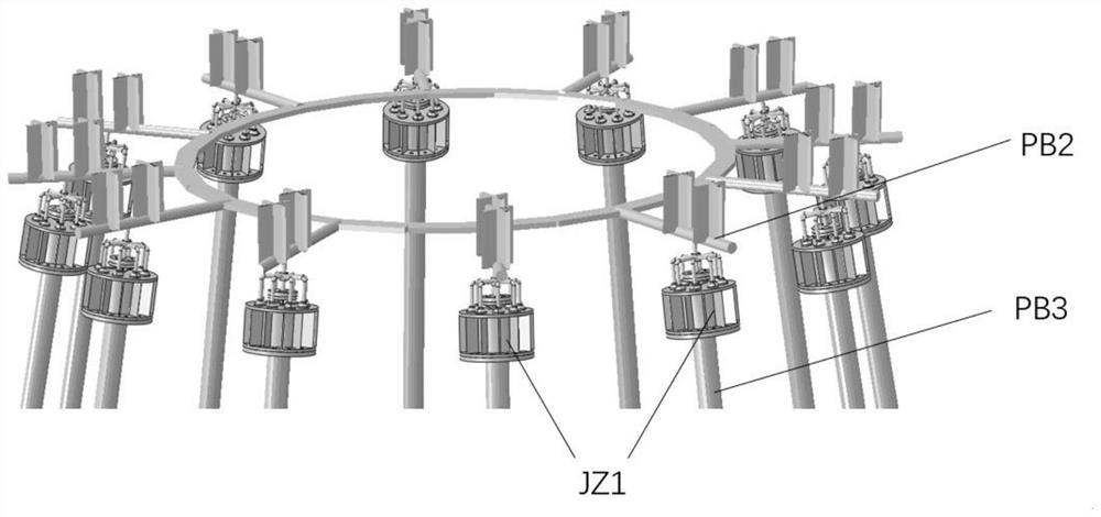 Smoothing reactor connecting device with gas damping function