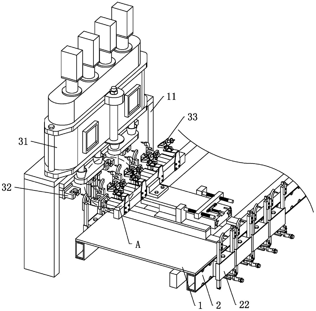 Filling and sealing system for double-chamber-bag powder cavity