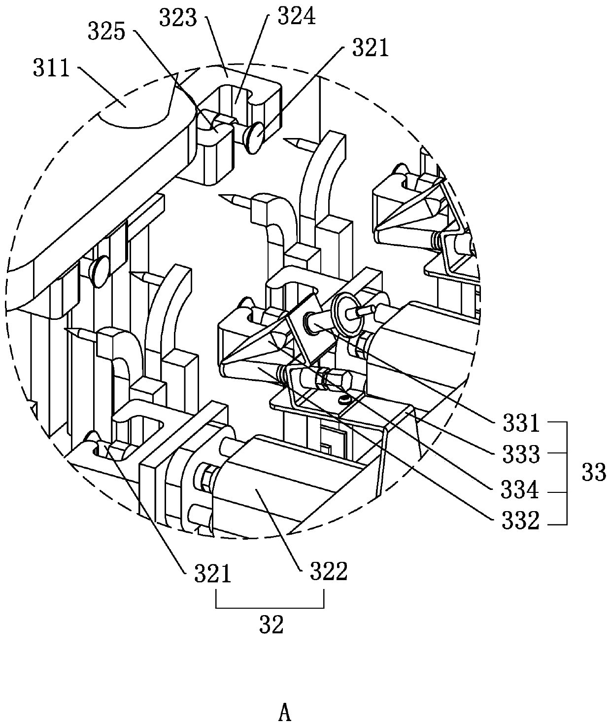 Filling and sealing system for double-chamber-bag powder cavity