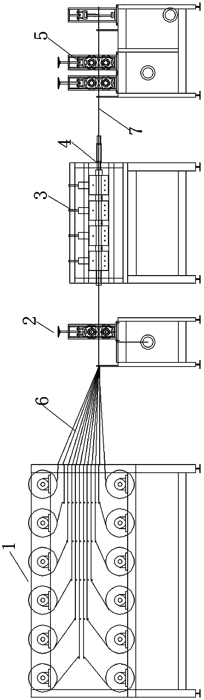 Glue-free fiber bar heat setting machine for glue-free fiber bar production line