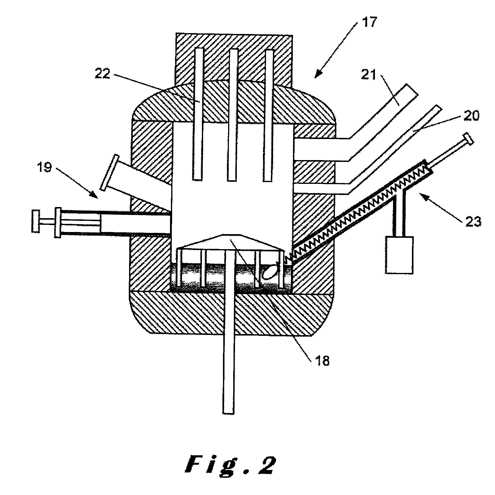 Process for the treatment of contaminated metal residues and apparatus for implementing it