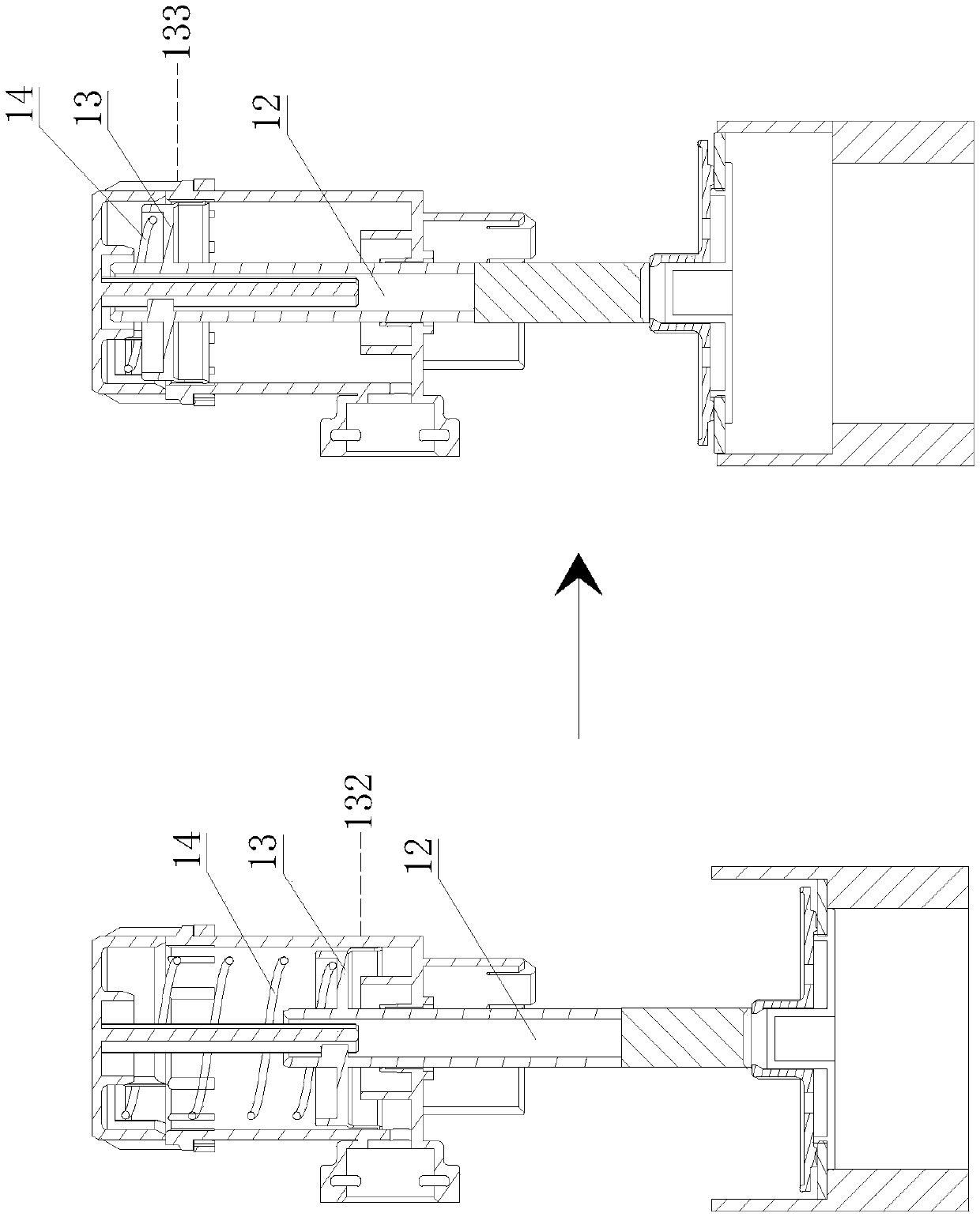 Hydraulic driving mechanism of toilet drain valve