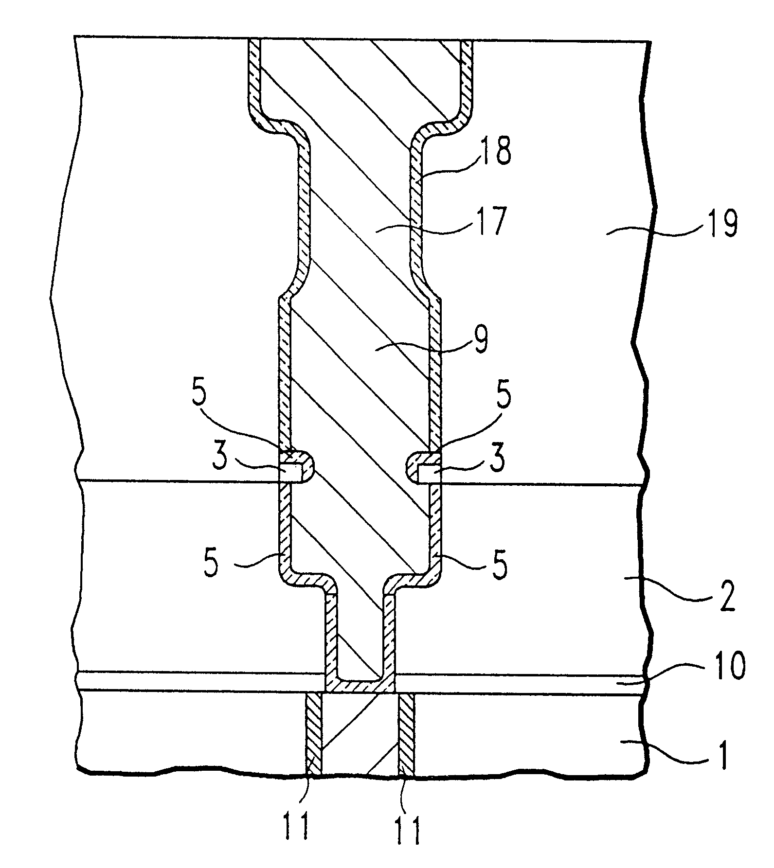 Process and structure for an interlock and high performance multilevel structures for chip interconnects and packaging technologies