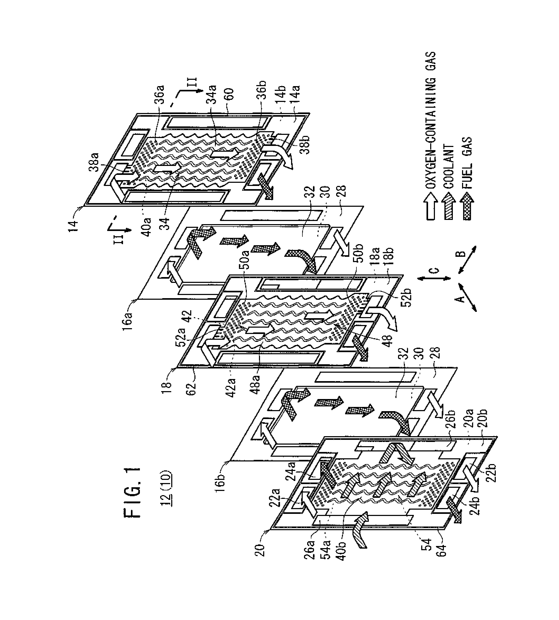 Fuel cell separators capable of suppressing variation in pressure loss