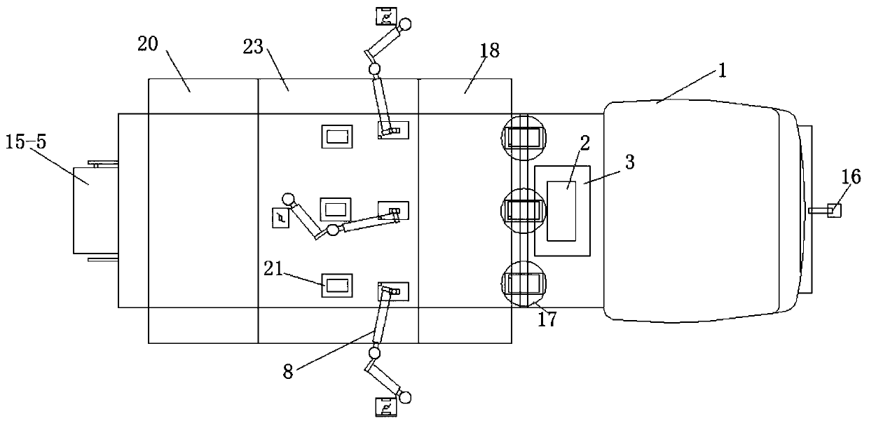 Construction method of microwave heating vehicle for accurately repairing pavement diseases