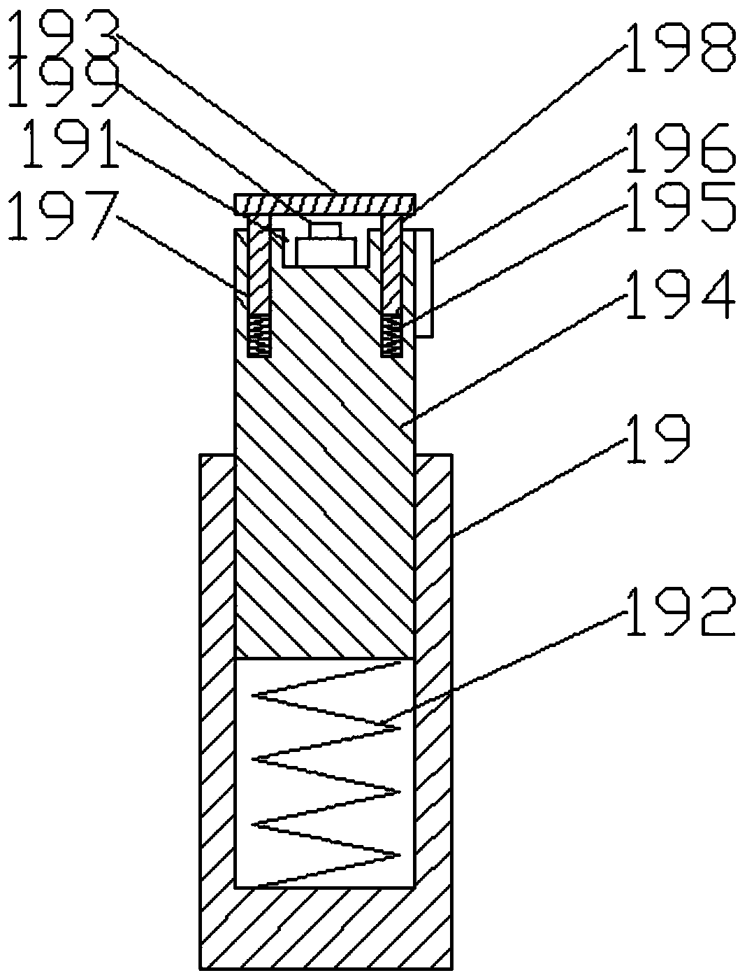 Grinding device for chair for teaching