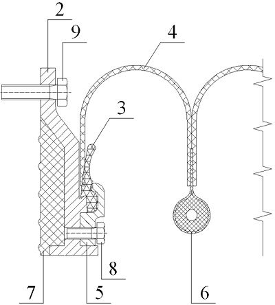 Through-passage mounting structure for rail vehicle