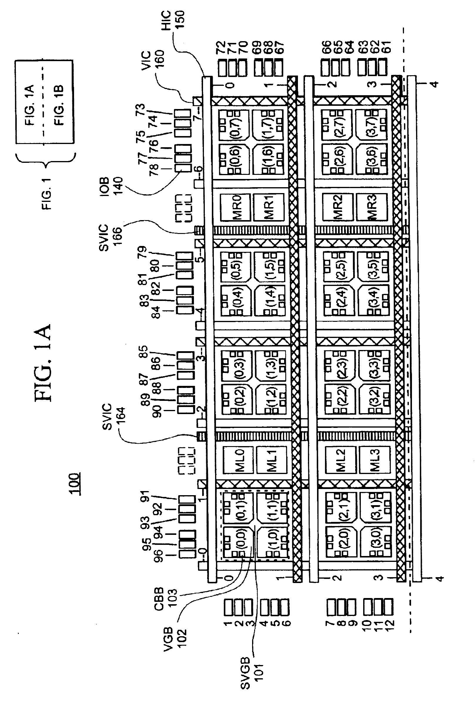 FPGA integrated circuit having embedded sram memory blocks with registered address and data input sections