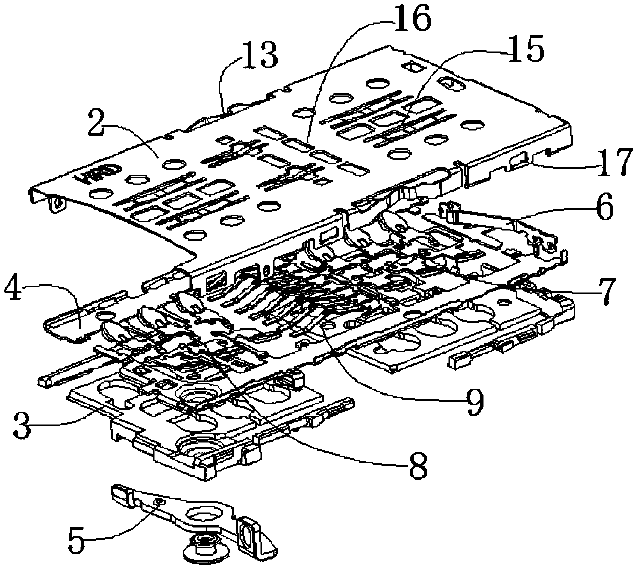 Multi-card-combination card supporting device