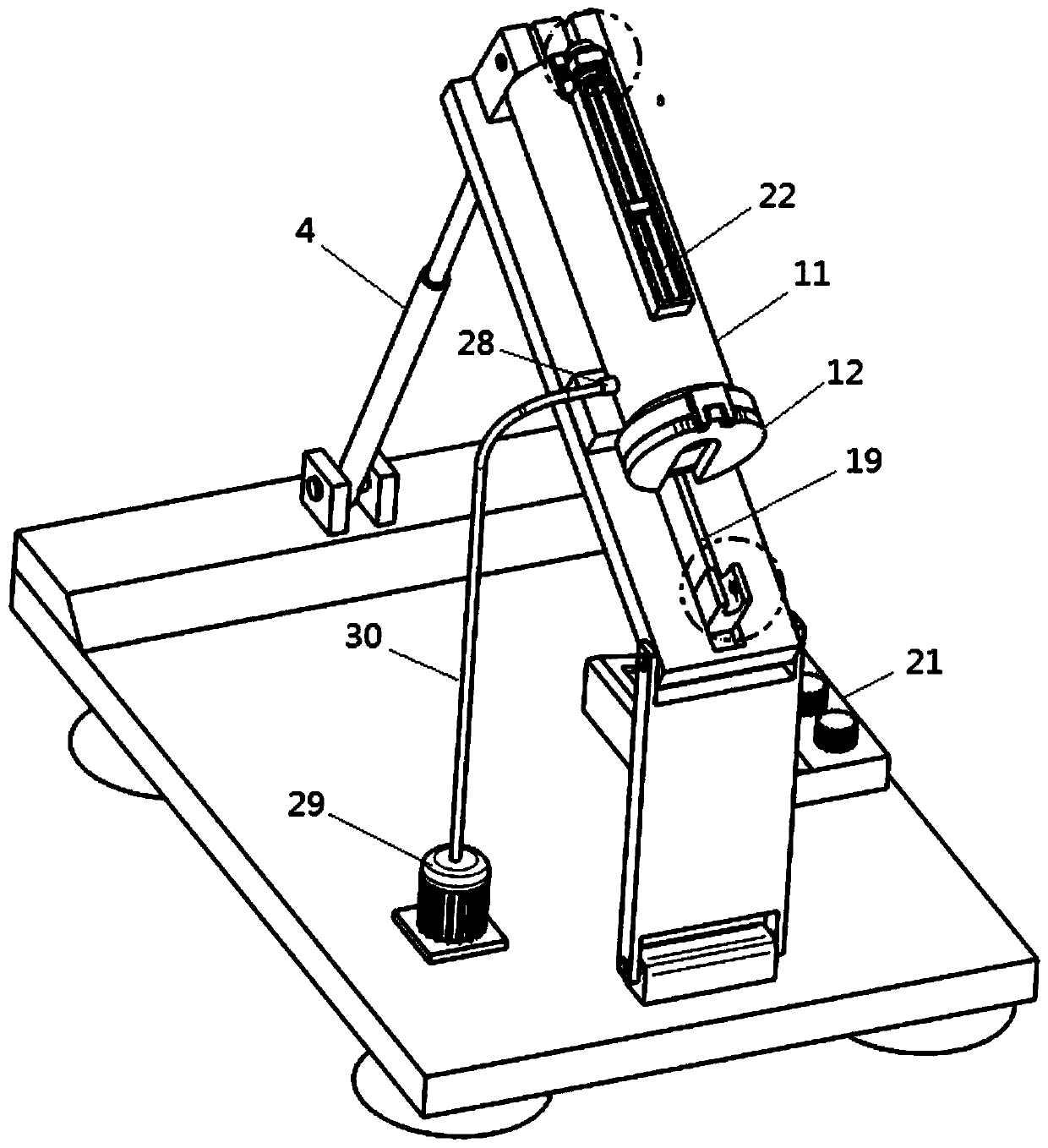 Mouse caudal vein injection fixing device and application method thereof