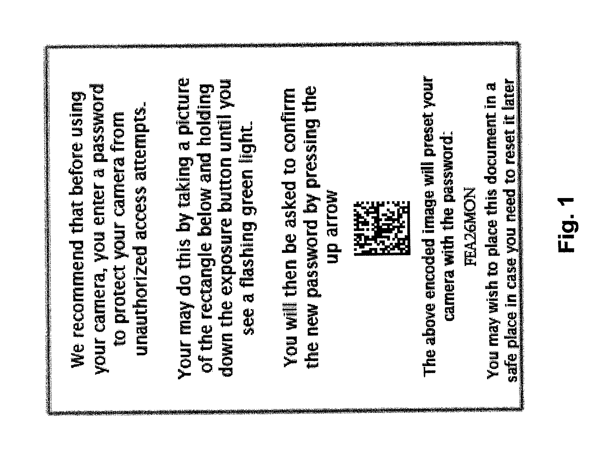 Method for configuring camera-equipped electronic devices using an encoded mark