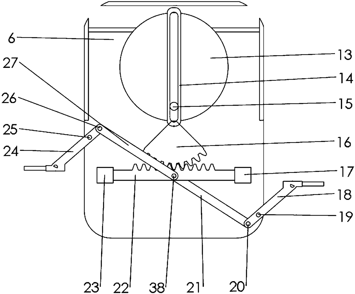 Bionic robotic fish pitching adjusting device