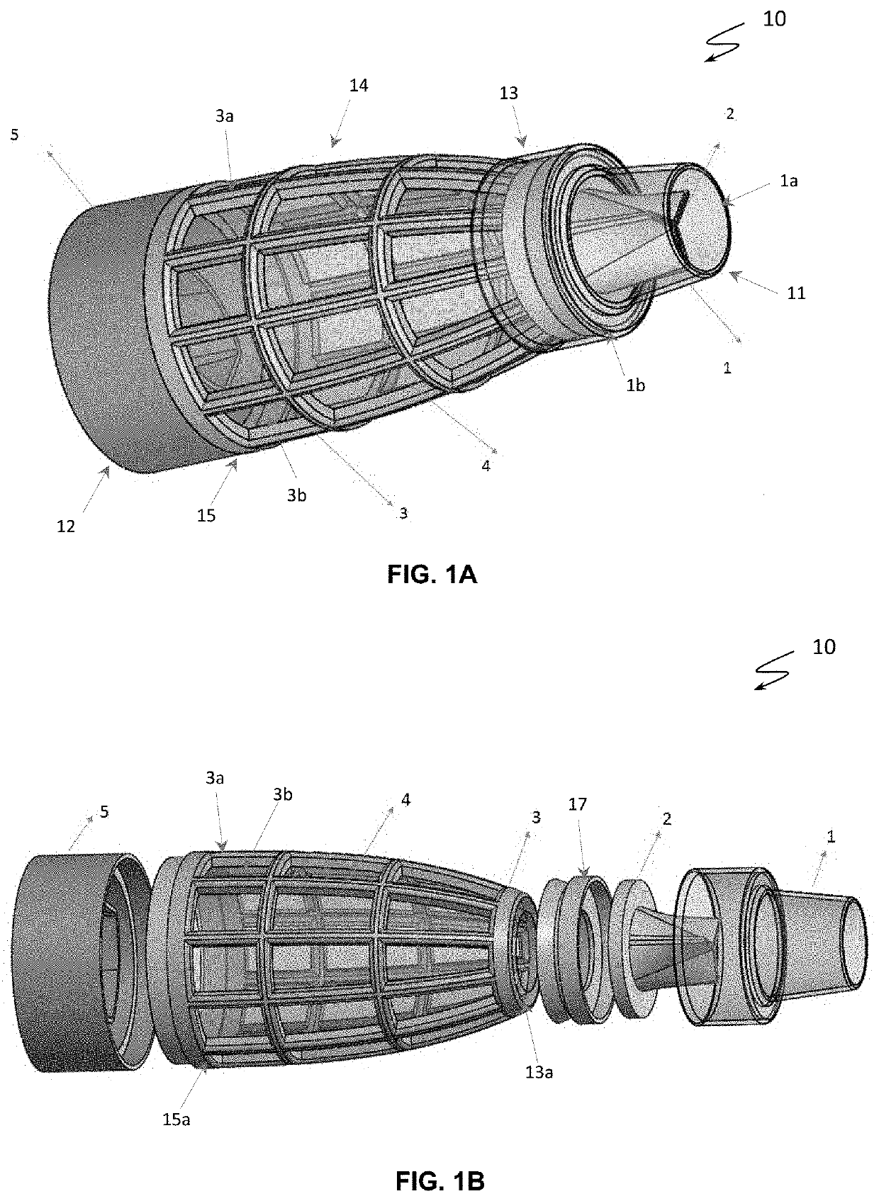 Expandable spacers, valved holding chambers and face masks for inhalers