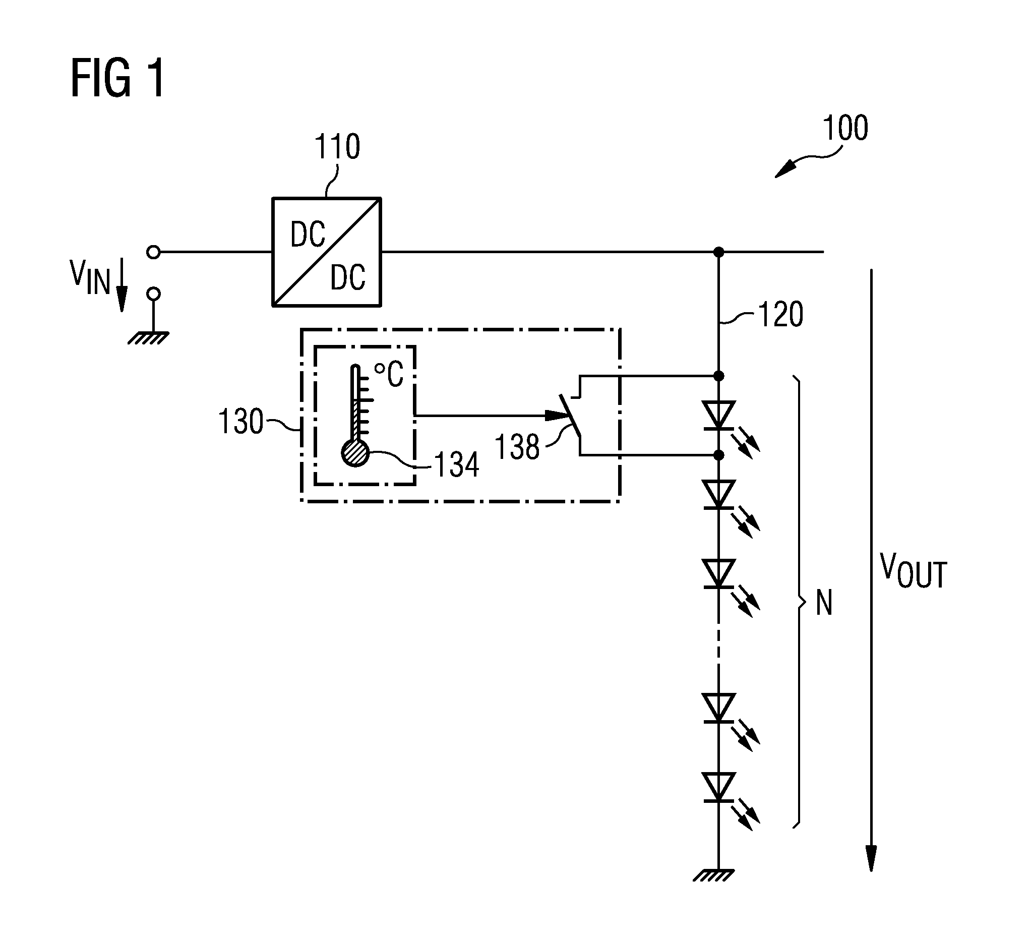 System for controlling the supply of power to and for thermal management of light sources