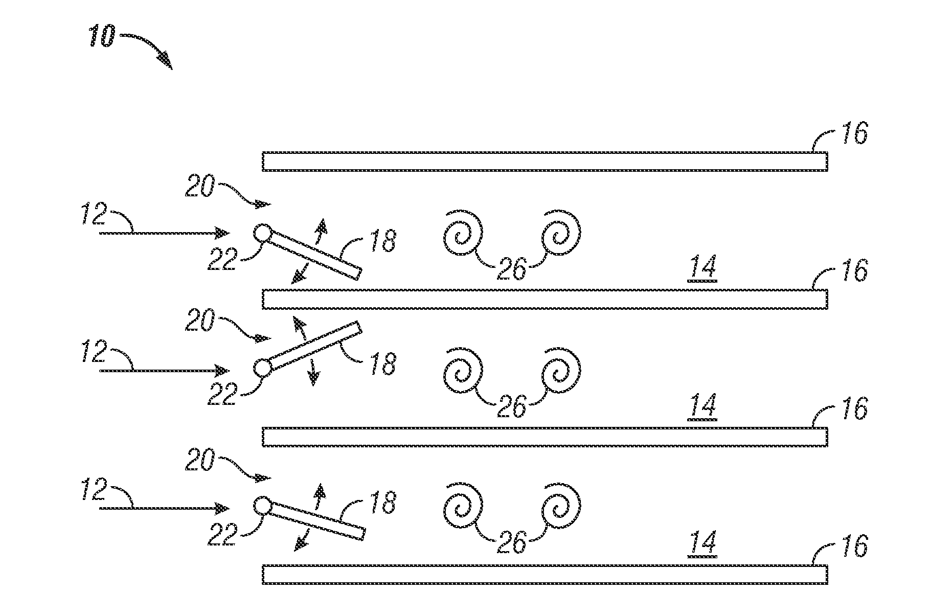 Active structures for heat exchanger