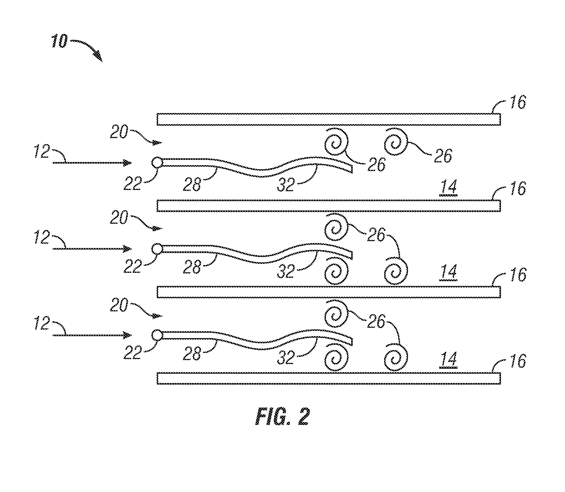 Active structures for heat exchanger