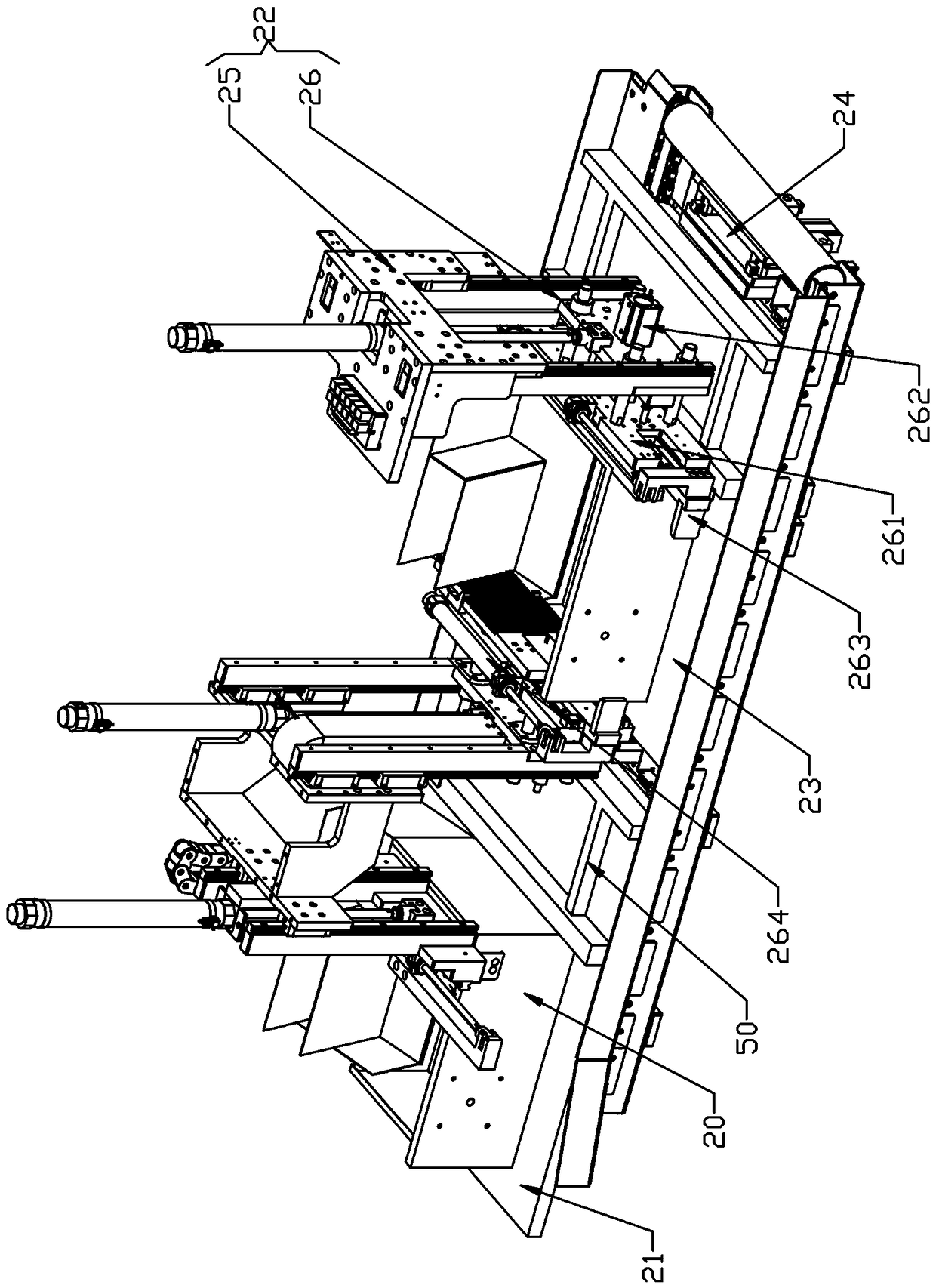 Automatic assembling machine for plastic nails of fan of machine box