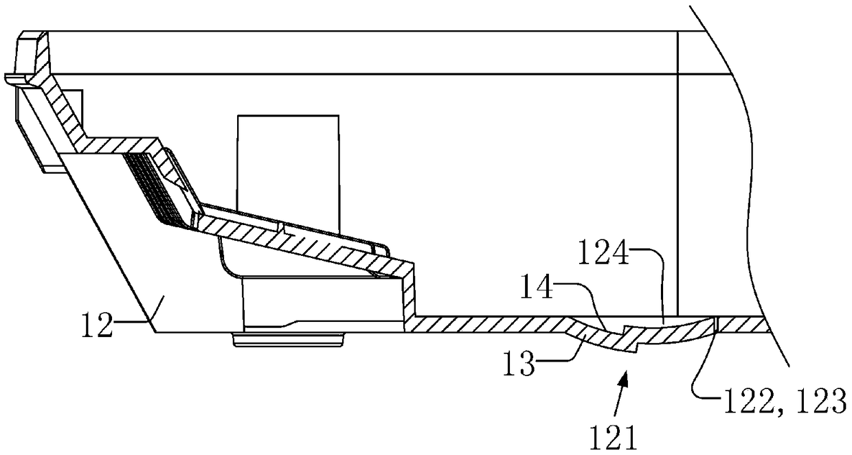 Draught fan assembling structure and humidifier