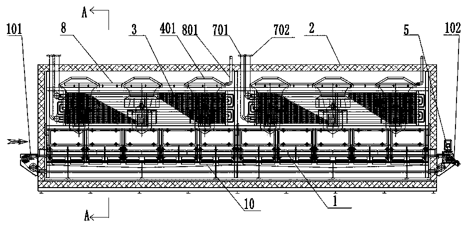 Impact type tunnel instant freezer