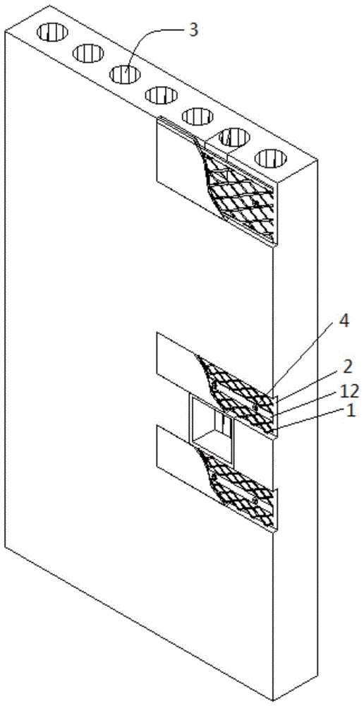 Construction method and special component for improving local strength of prefabricated concrete slab wall