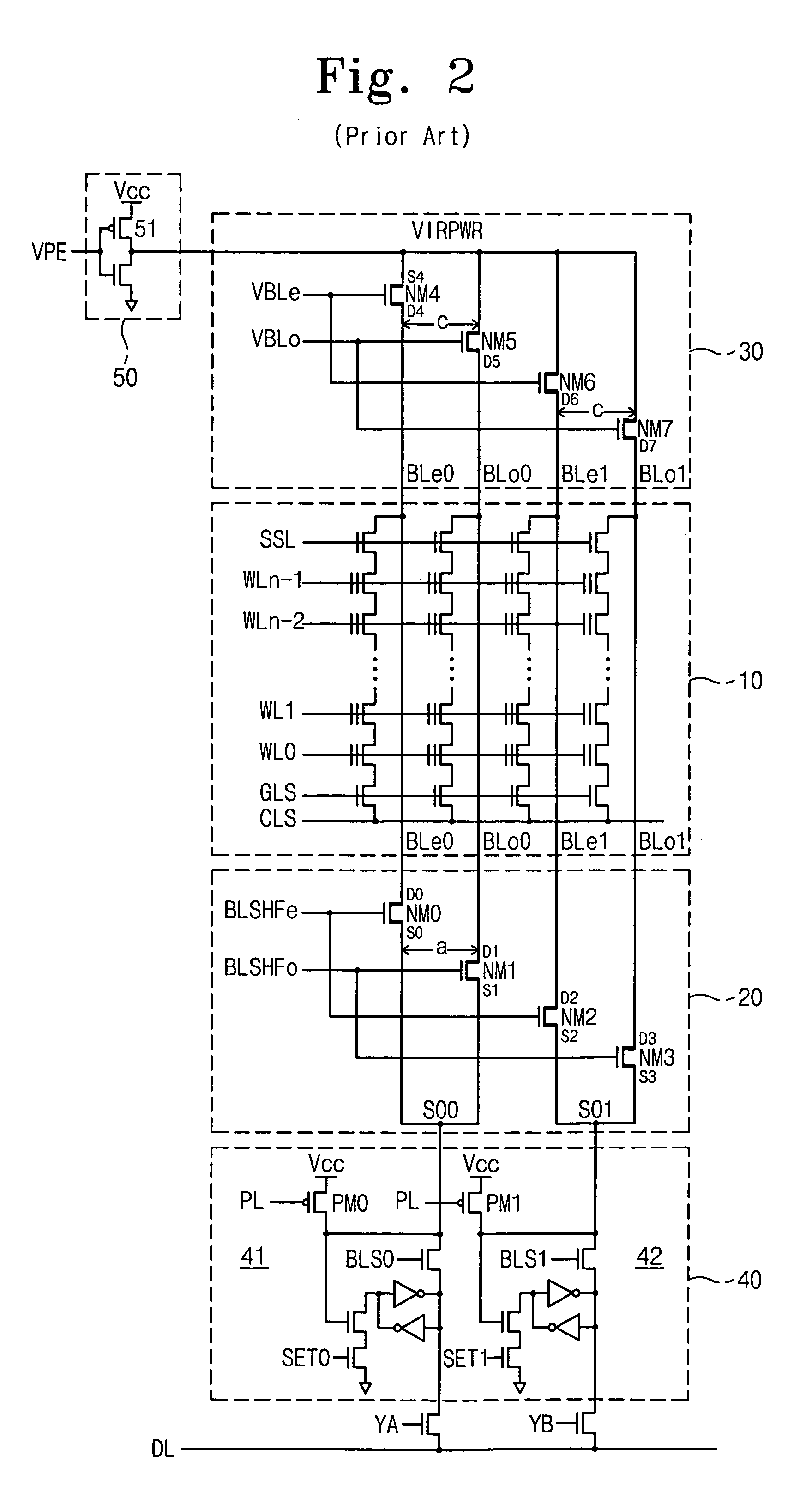 Nonvolatile memory device for preventing bitline high voltage from discharge