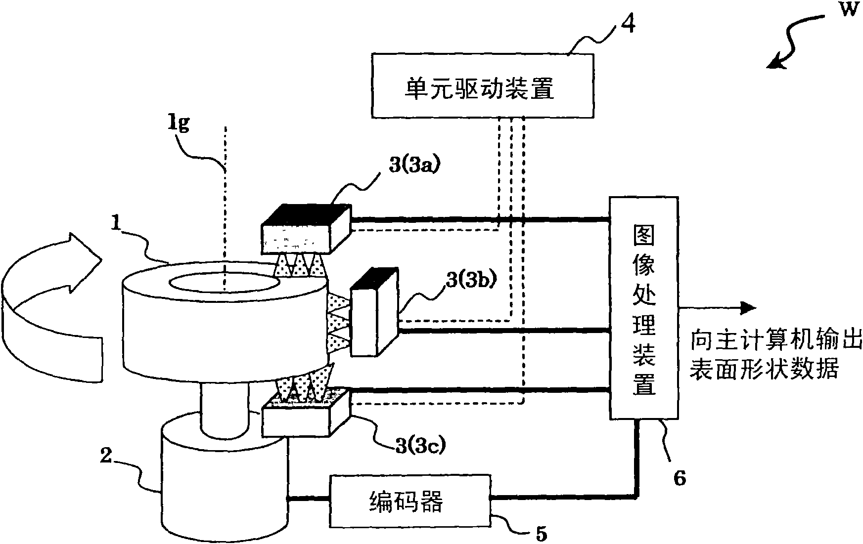 Tyre shape detecting device and tyre shape detecting method