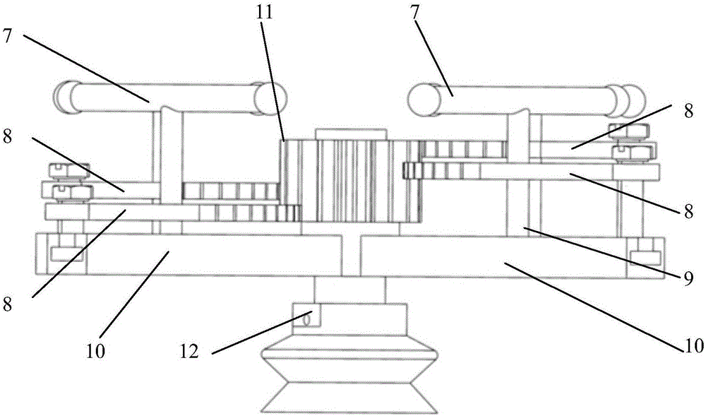 Rocker dislocation-type four-branch-chain three-translation one-rotation high-speed parallel manipulator