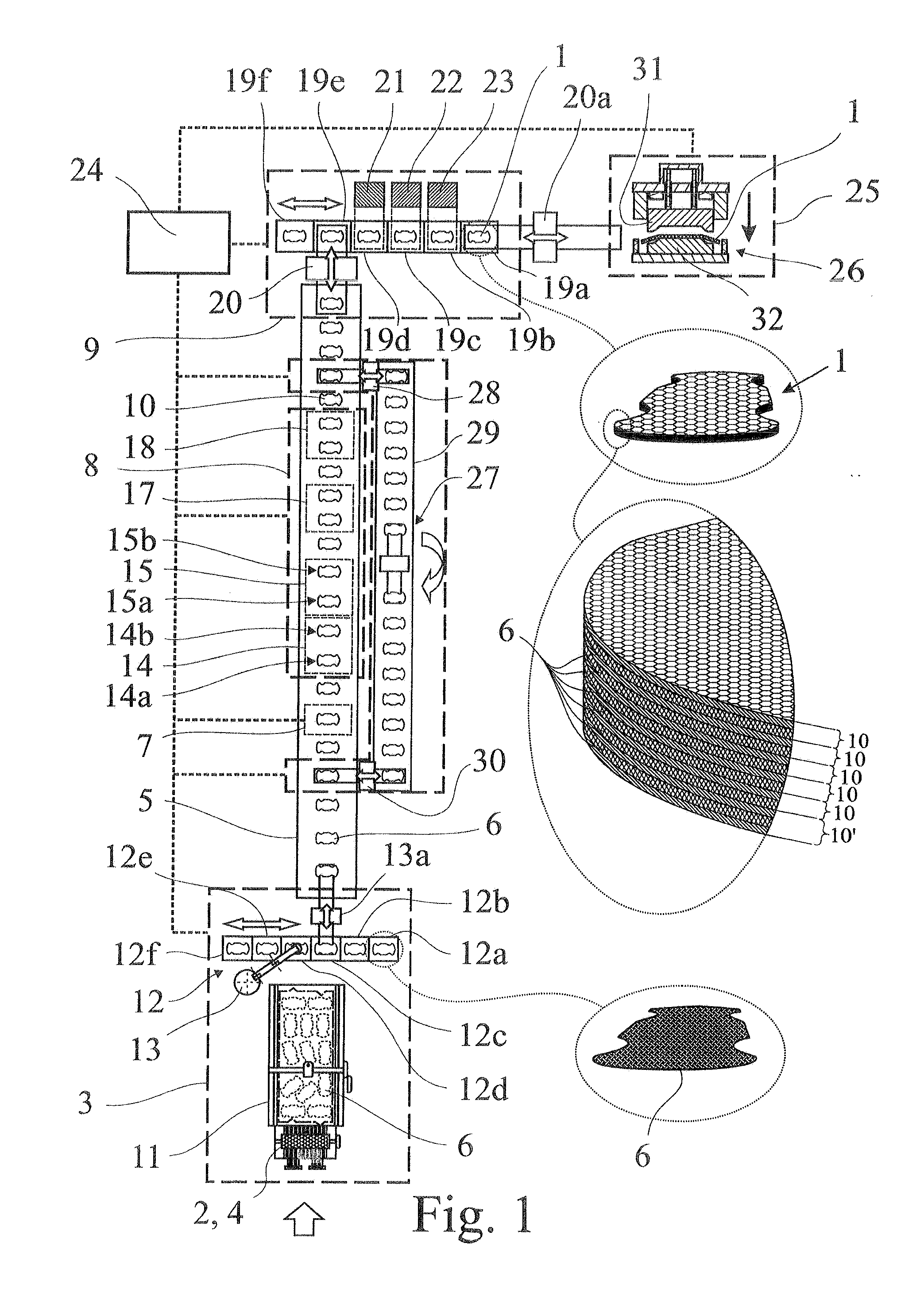 Method for producing a flat prepreg material blank