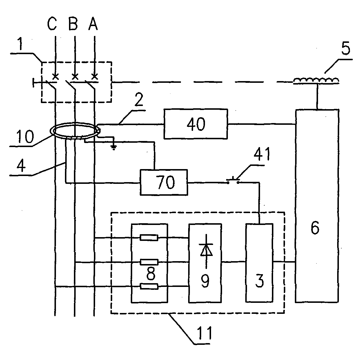 Residual current protector