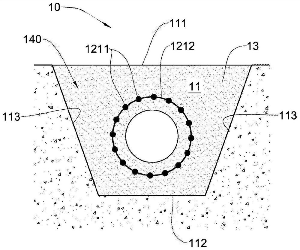 System for storing compressed fluid