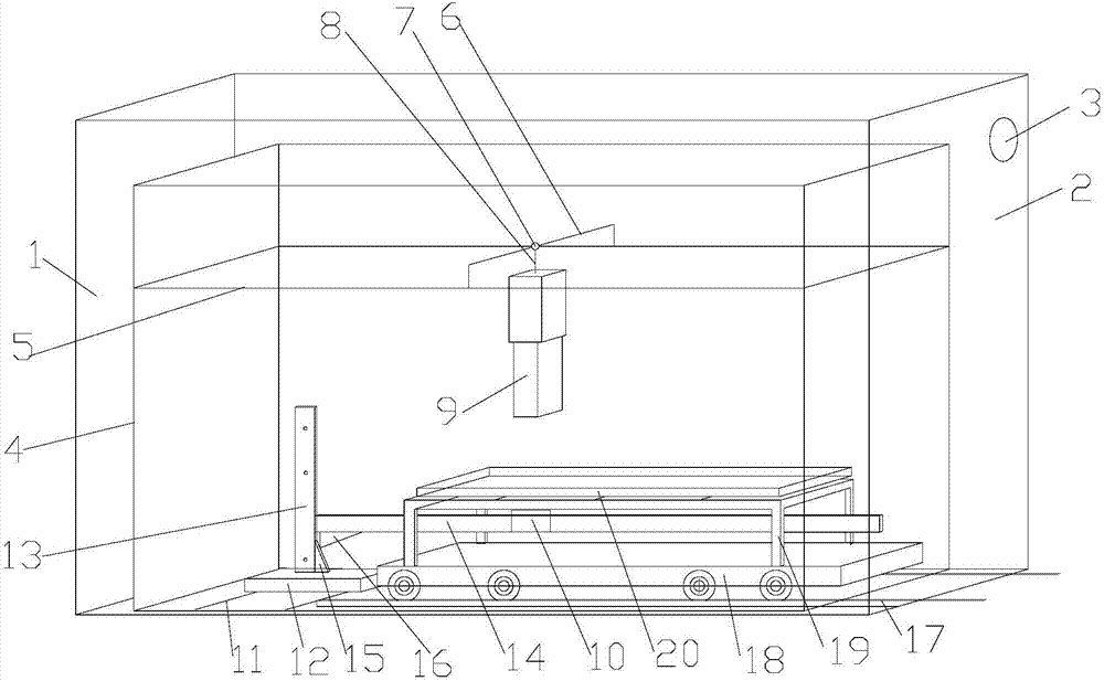 Digital-ray-direct-imaging interface morphology detection system for composite material and method