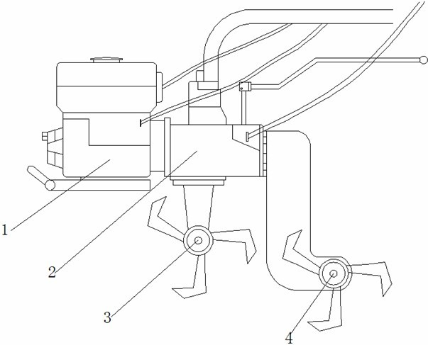 Walking type self balance mini-tiller