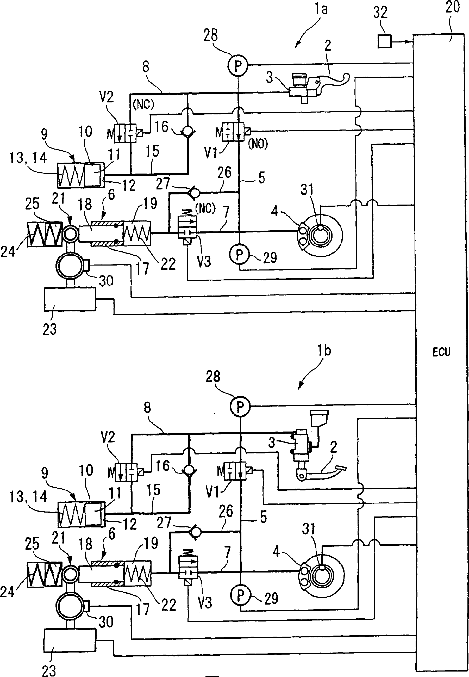 Motorcycle braking device