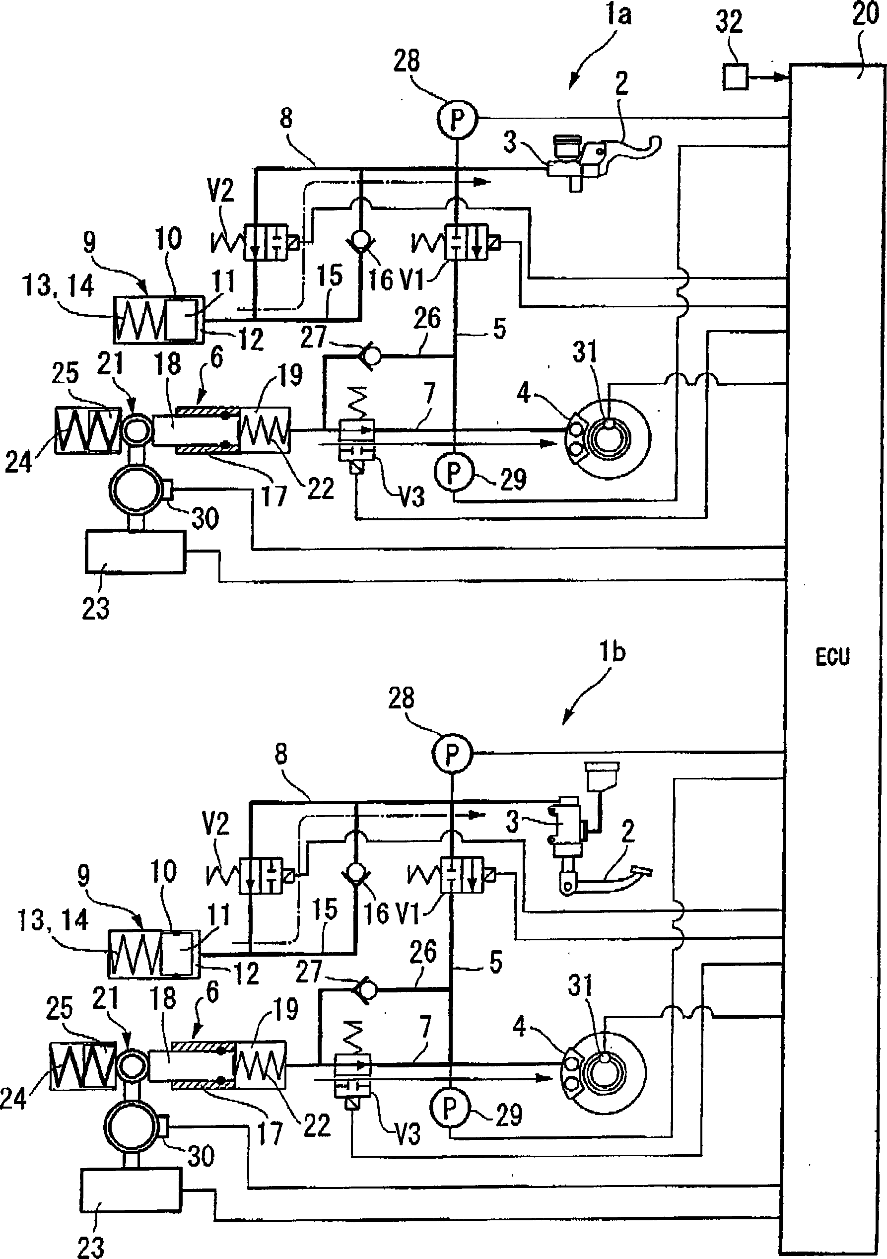 Motorcycle braking device