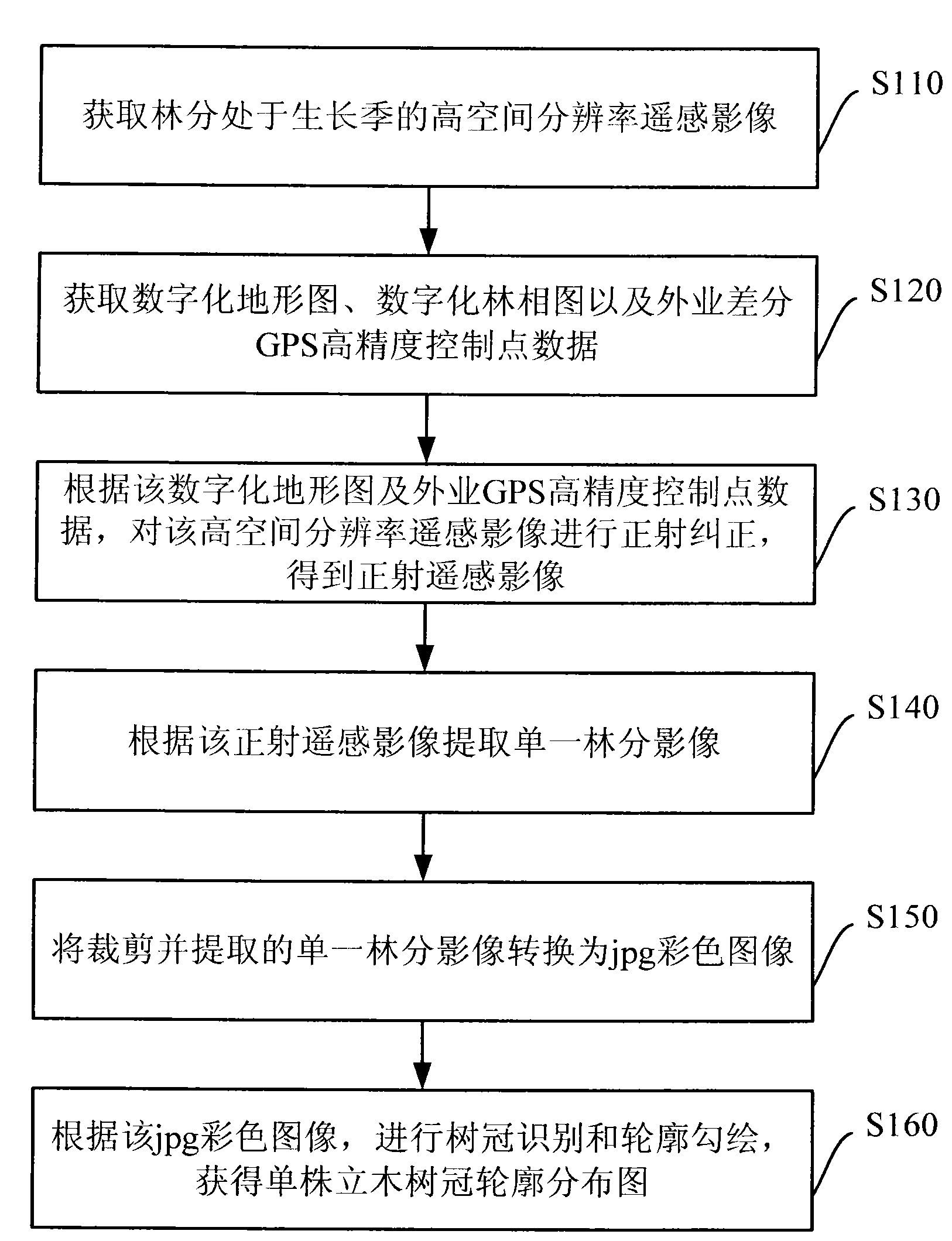 High spatial resolution remote sensing image crown outline delineation system and method