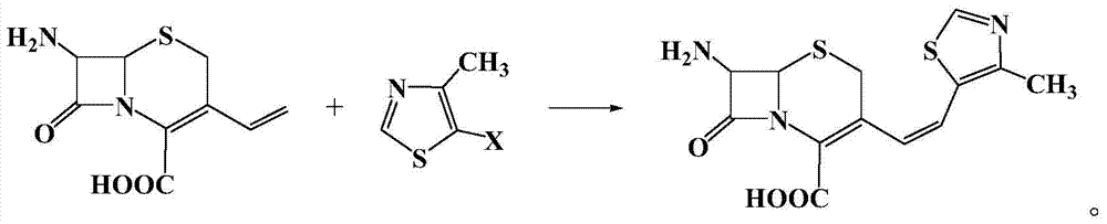 A kind of synthetic method of cefditoren pivoxil mother nucleus