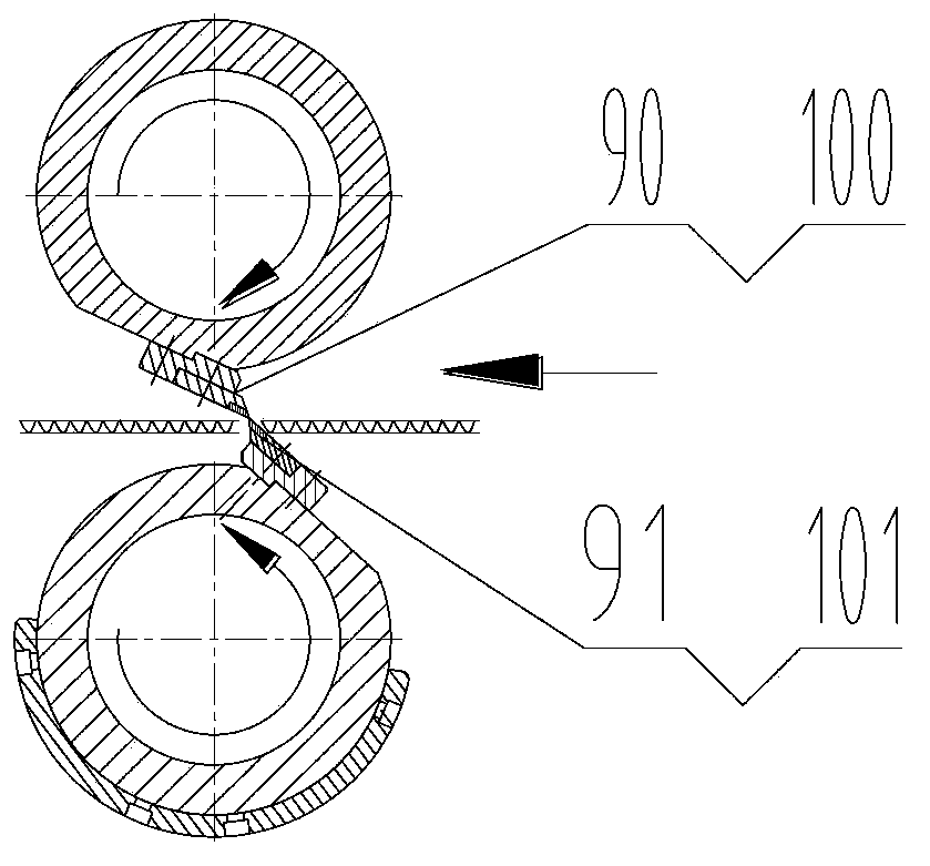 Cutter shaft structure of transverse cutting machine