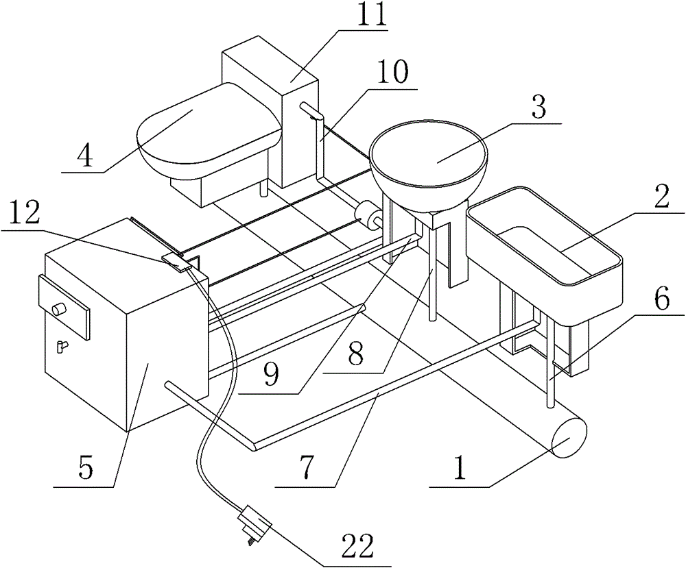 A method and device for reusing waste water