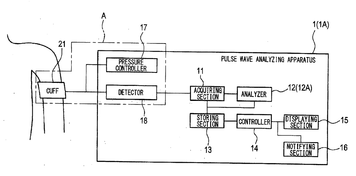 Pulse wave analyzing apparatus