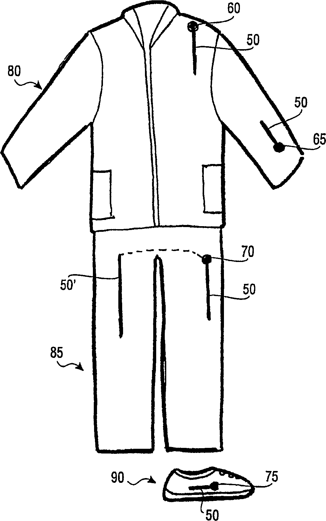 Fabric antenna for tags