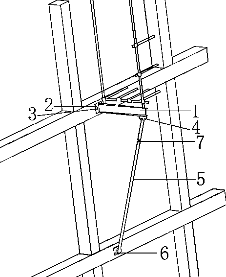 A fully embedded installation and erection device on the side of a cantilever beam