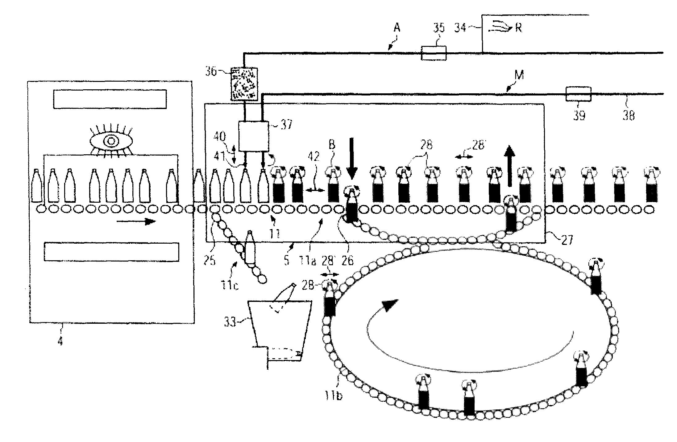 Method for cleaning containers and cleaning machine