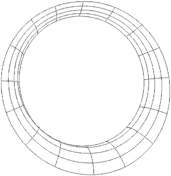 A diffuser end wall of a steam turbine exhaust system on one side