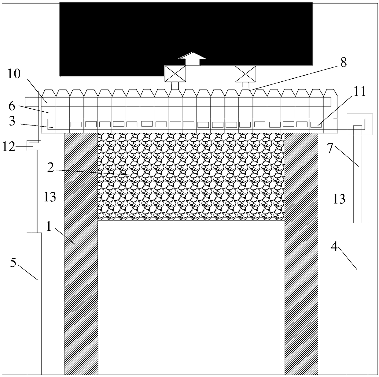 Backstopping-separating-backfilling-roadway retaining mining method for mine mining and beneficiation