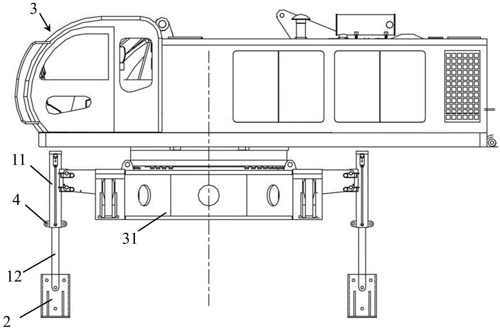 Vehicle lifting device and lifting method