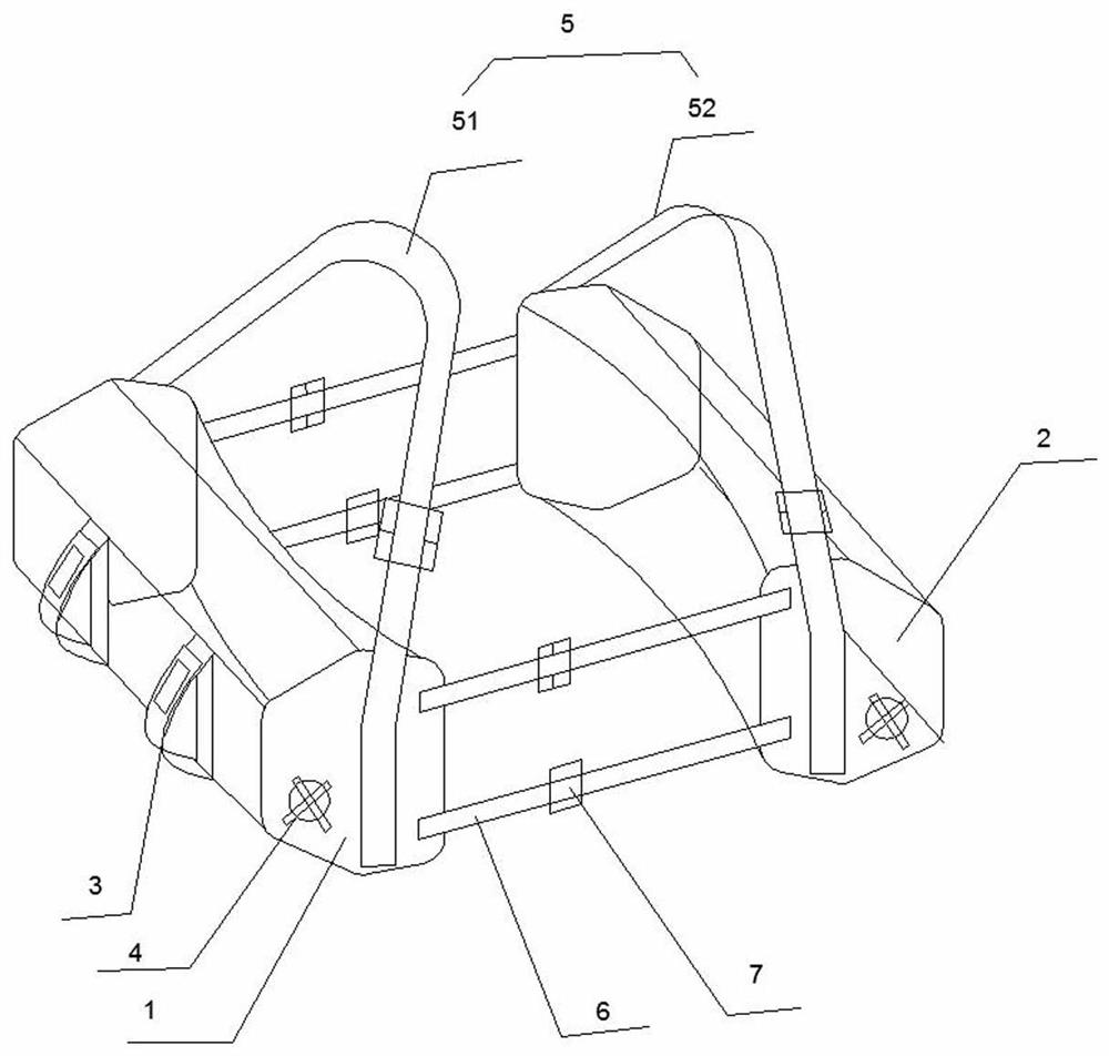 Bilateral shoulder joint postoperative fixing abduction bag support