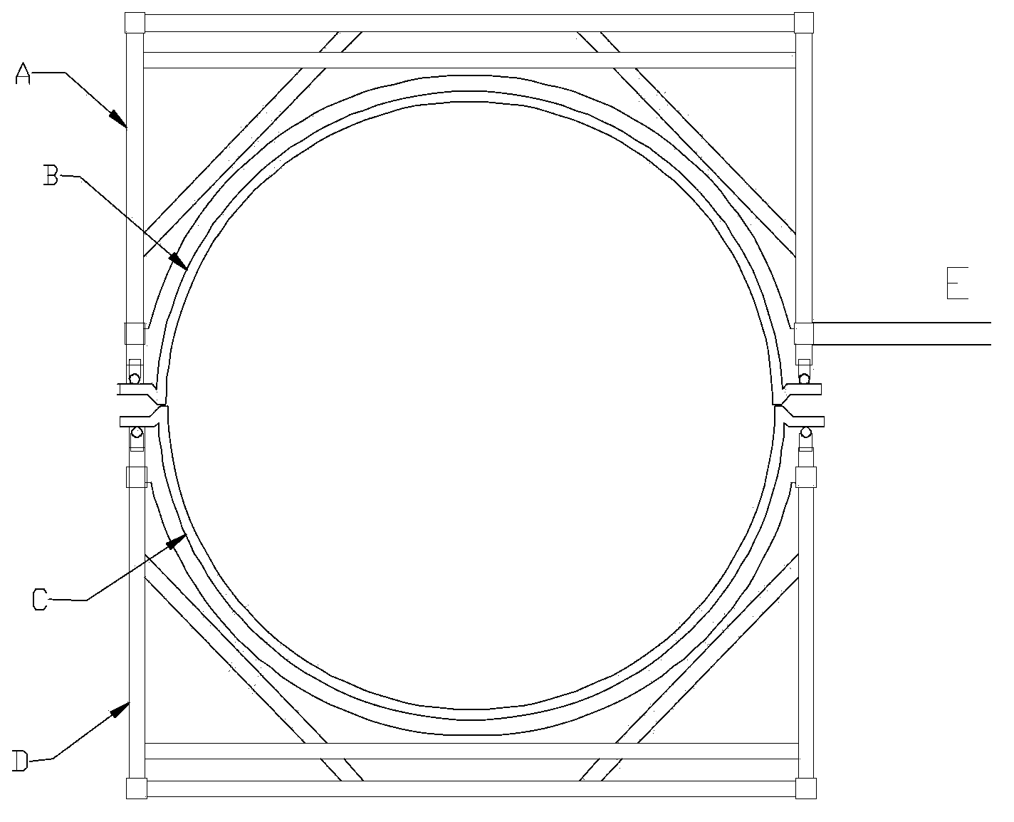 Method and device for adjusting misalignment of shells of mold for fan blade during assembling