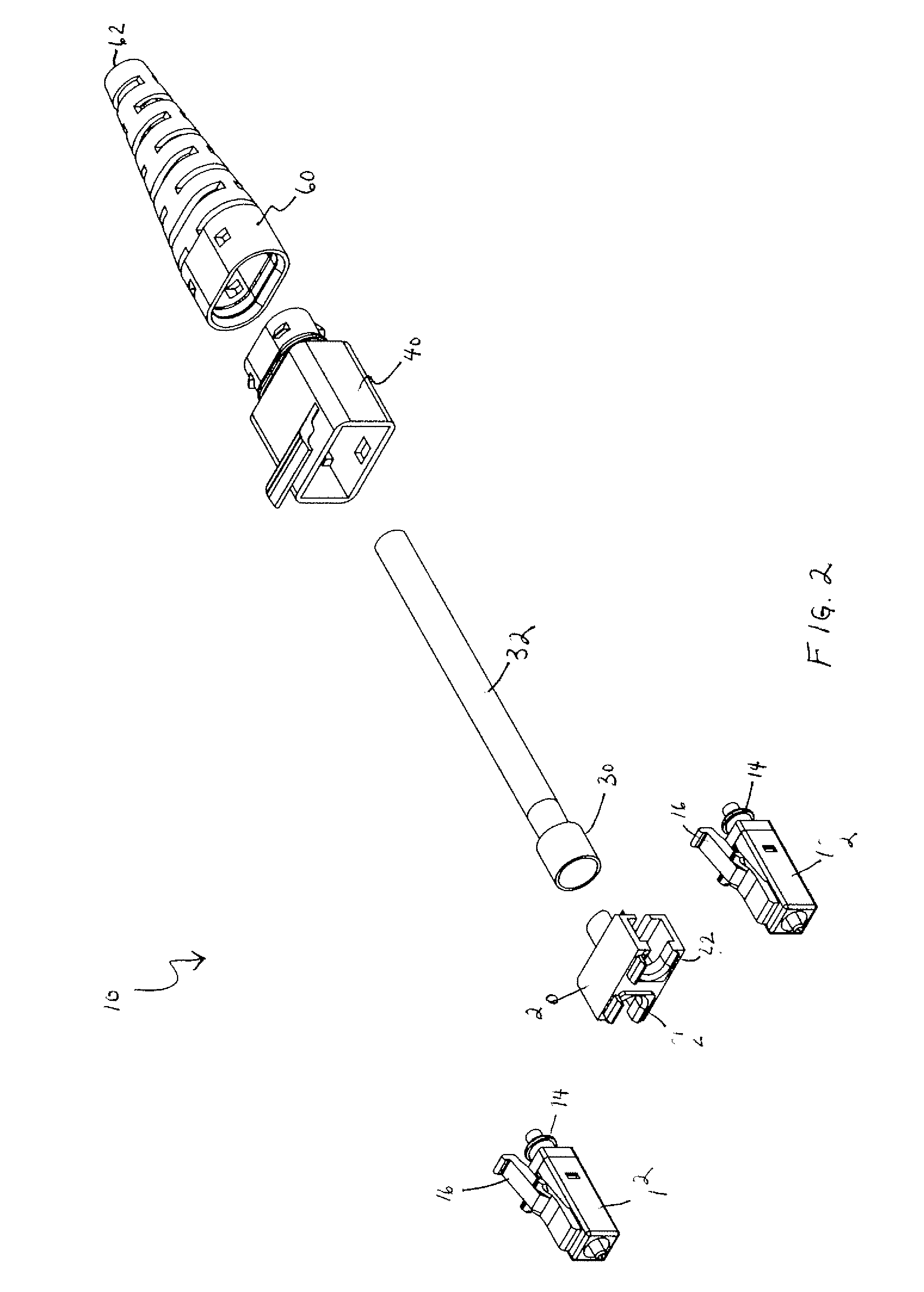 Single boot for duplex fiber optic connectors