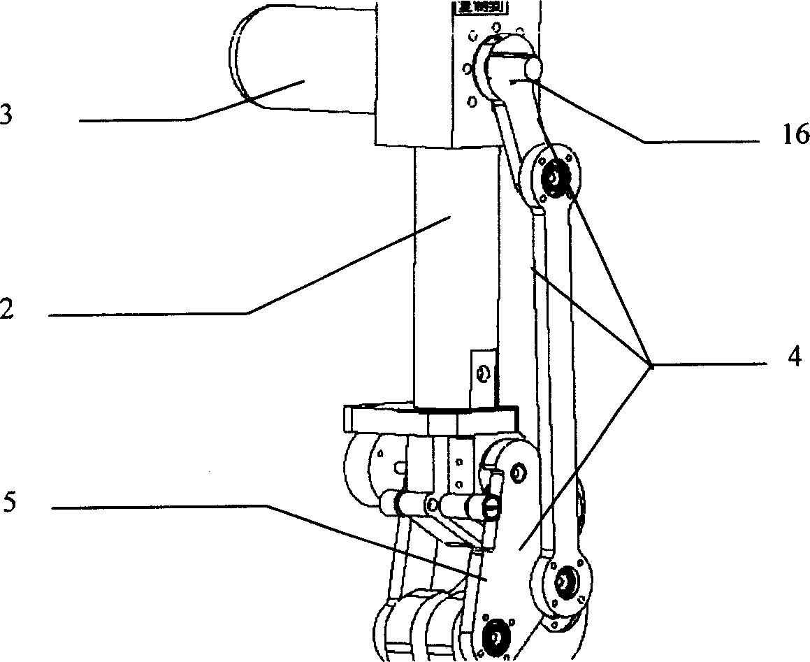 Human-imitating double-foot robot artificial leg