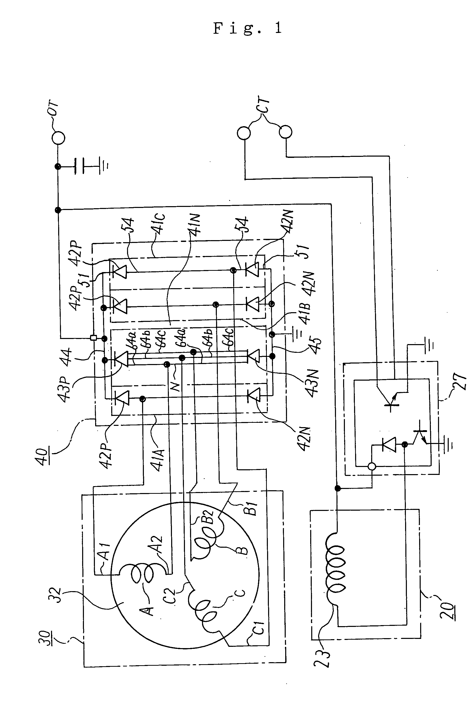 Three-phase ac generator for vehicle